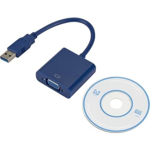 USB3.0 TO VGA Adapter USB 3.0 To VGA External Graphics Card Supports WIN7/8/10 HD Conversion