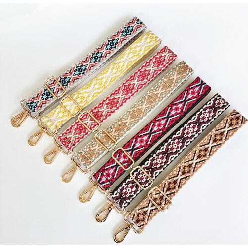 Jacquard Bag Straps Women Handbag Belt Wide Shoulder Bag Strap Replacement Strap Accessory Bag Part Adjustable Belt For Bag