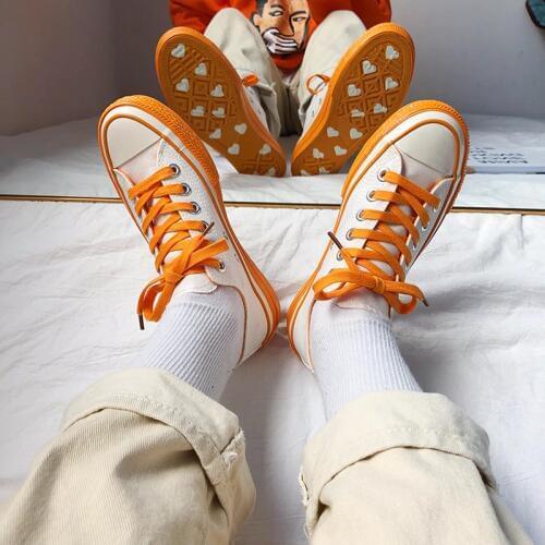 Spring Summer Women Flat Vulcanized Shoes Fashion Canvas Casual Shoes Ladies Sneakers Couple Footwear Chaussures Homme D1-62