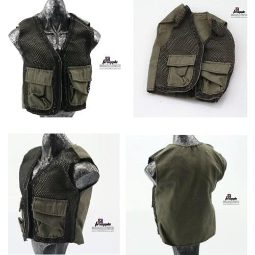 1/6 Mens Pilot Vest Tops Clothes Accessories For 12'' Action Figure Body Model Toy Gifts