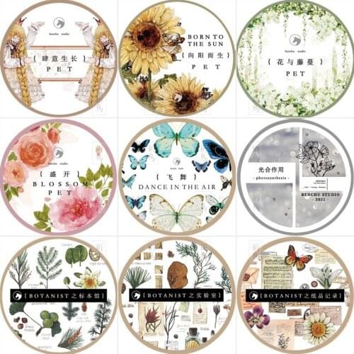 1 loop grow beginning, flowers vines bloom fly, crystal pet paper masking tape are