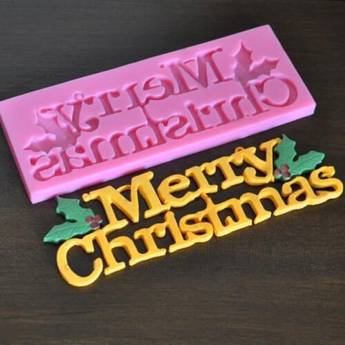 1PCS Merry Christams Shape Food Grade Silicone Chocolate, Jelly, Ice,Fondant Cake Decorating Bakeware Mould X100