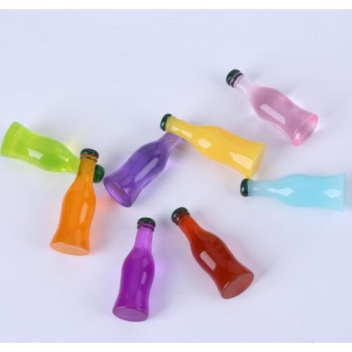 10*30mm Decorative Craft 30pcs DIY Miniature Artificial Lovely Fake Food drink bottle Resin Cabochons