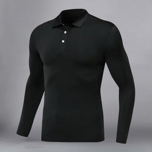2021 Mens Golf Shirt Long Sleeve Breathable Golf Wear Mens Sports Wear Golf Wear Lapel Sportswear Quick-Dry