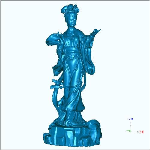 3D carved figure sculpture 3d model for cnc machine in STL file format Fairy_02