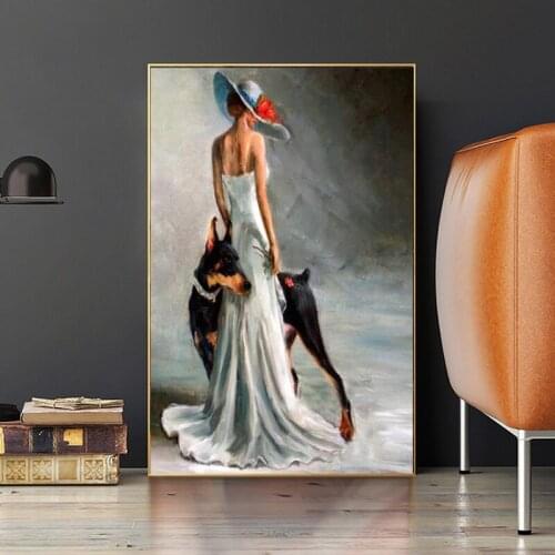 5D DIY diamond painting cross stitch square diamond embroidery woman rhinestone diamond mosaic animal dog figure home decoration