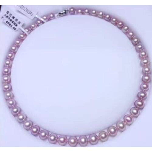 AAA9-10mm round south sea lavender pearl earring 925s