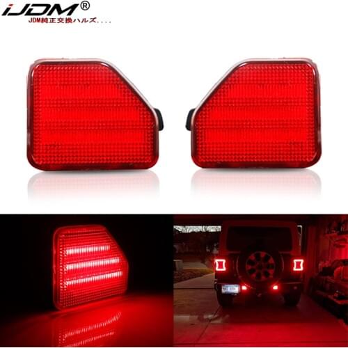 Car Rear Bumper Reflector Light For 2018-up Jeep Wrangler JL Sahara Rubicon MOAB Trims ONLY,Function as Tail or Rear Fog Lights