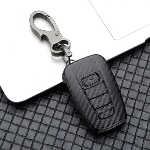 2019 New Carbon car key cover key case For Toyota Camry CHR Corolla RAV4 Avalon Land Cruiser Prado Prius 2 3 4 Button 2018 2019