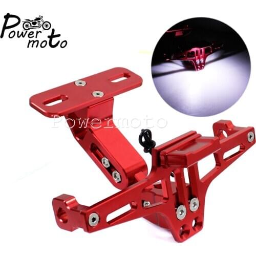 For 80 160 125 250 450 500 EXC EXCF EXC F 125 250 450 Motorcycle CNC Aluminum Red License Number Plate Frame Holder Bracket