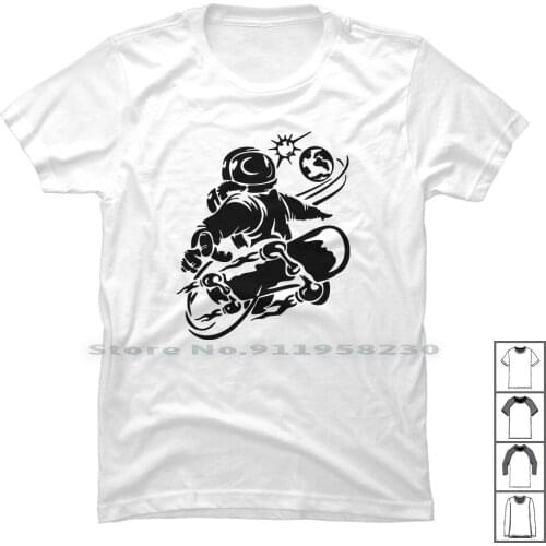 Skateboarding Space T Shirt 100% Cotton Skateboard Boarding Space Skate Board Skat Pace Boar Spa Ska Boa Ace