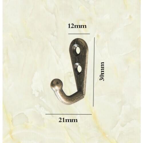 JD Antique Green Bronze Zinc Alloy Coat Hook Small Small Hook Furniture Hardware