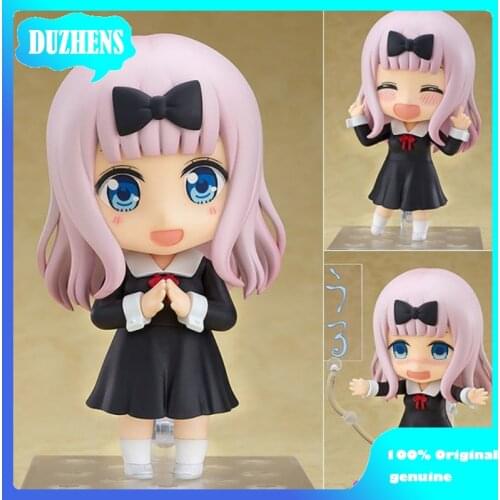 Kaguya-sama wa Kokurasetai: Tensai-tachi no Renai Zunousen Fujiwara Chika Q version figma PVC Anime Figure Model Toy Doll Gift