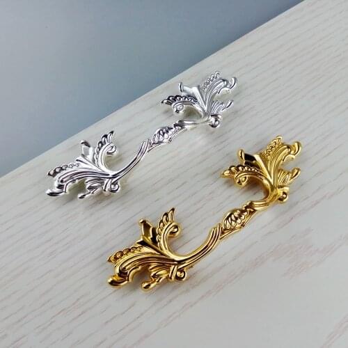 Classic Golden Silver Furniture Hardware Handle Kitchen Cabinets Sliding Door Drawer Wardrobe Cupboard Dresser Handle Pulls Knob
