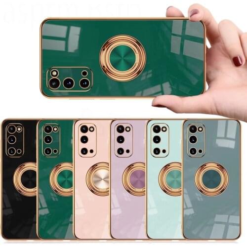 For Samsung Galaxy S21FE S20FE magnet Luxury Case For Samsung S21 S20 Ultra Plus S21+ S20+ With Ring Holder Magnetic Cover