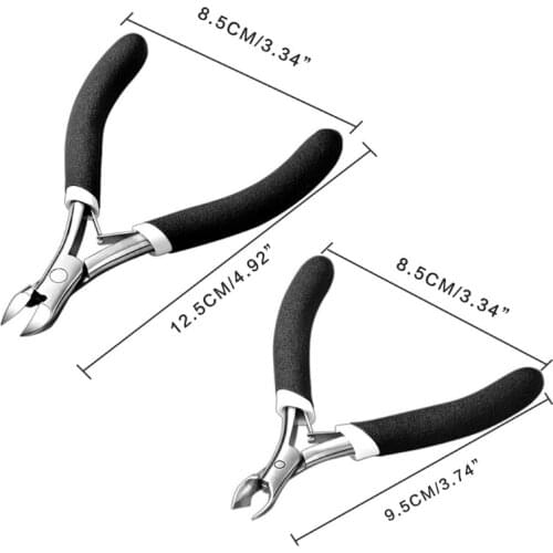 R3MF Multipurpose Nail Cuticle Scissors Stainless Steel Ingrown Toenail Nipper Clipper Pedicure Kit Manicure Tools