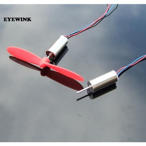 New 2pcs 3.7-4.2V Micro High Speed 716 Hollow Cup Motor DIY Toy RC Aircraft Helicopter Coreless Plane Model Craft Repair Tool