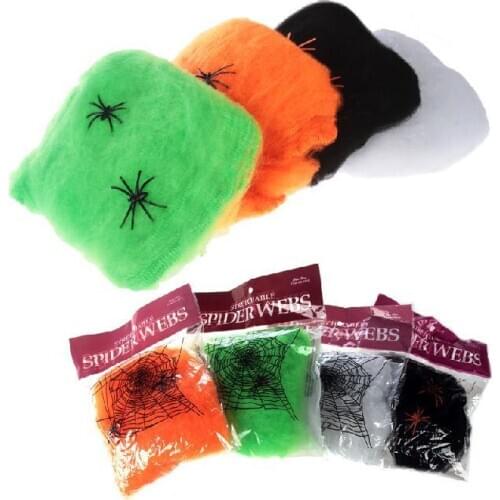 2016 New Halloween supplies bar scene props spider silk spider web spider spider 20 grams of cotton belt accessories #RX48