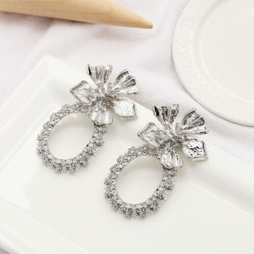 2020 New Fashion Flower Metal Drop Earrings Geometric Vintage Cute Romantic Earrings for Women Girls Jewelry Party