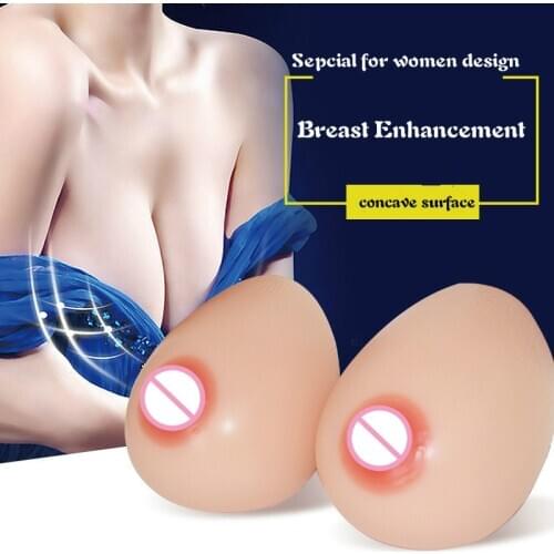 Speical for Women Sexy Realistic Shemale Fake Boobs self-adhesive False Breast Forms Boobs Silicone Breast Tits for Drag Queen