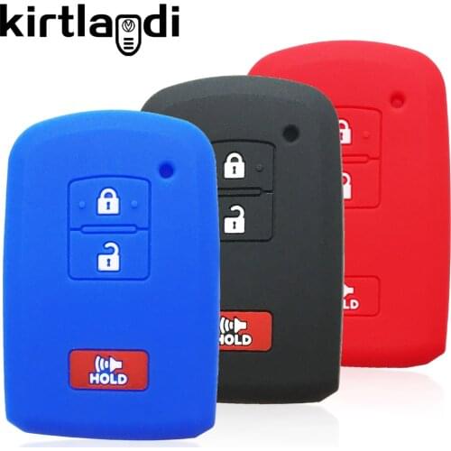 Silicone remote control key cover fob case holder for Toyota Land Cruiser camry rav4 Tacoma 3 buttons key protection Car-styLing