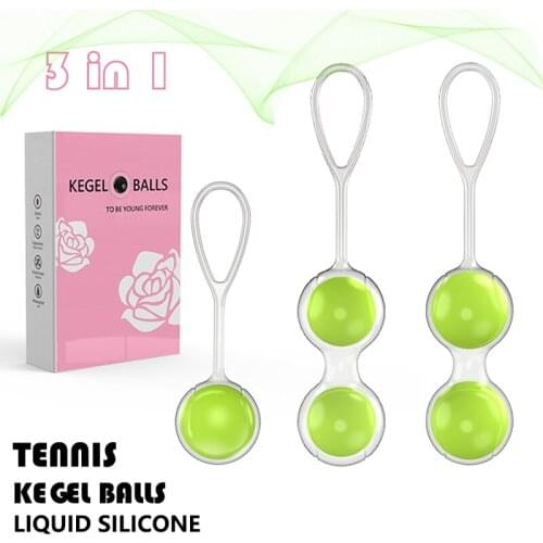 Silicone Smart Ball Tennis Kegel Ball Ben Wa Ball Vagina Tighten Exercise Machine Sex Toy for Women Vaginal Geisha Ball