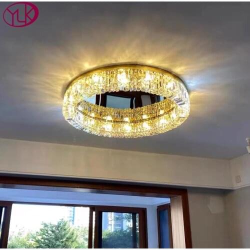 New modern crystal chandelier for ceiling luxury home decor gold silver cristal light fixture living room bedroom lighting