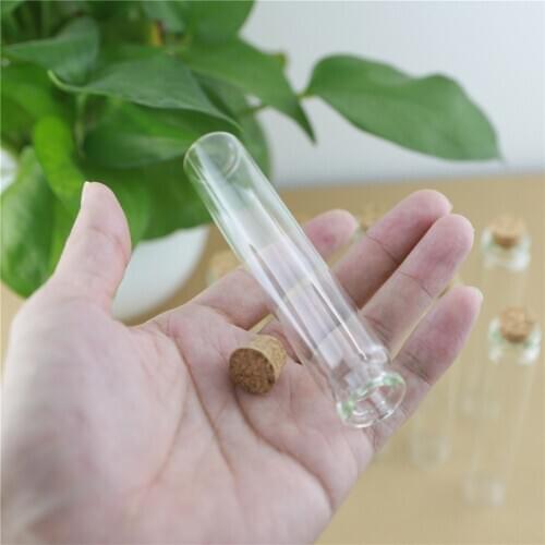 50pcs/lot 22*120mm 35ml Mini Glass Bottles With Cork Stopper Crafts Tiny Jars Transparent Empty Glass Storage Jar Bottle Gift