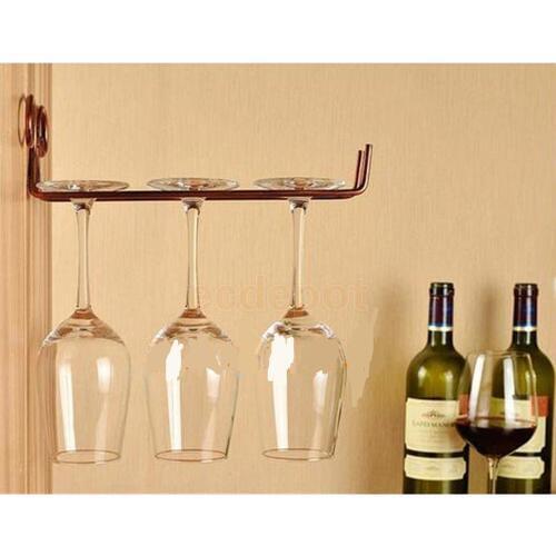 Wine Glass Rack Glbumm Goblet Hanging Shelf Rack Stemware Cup Glass Holder in Retro Style