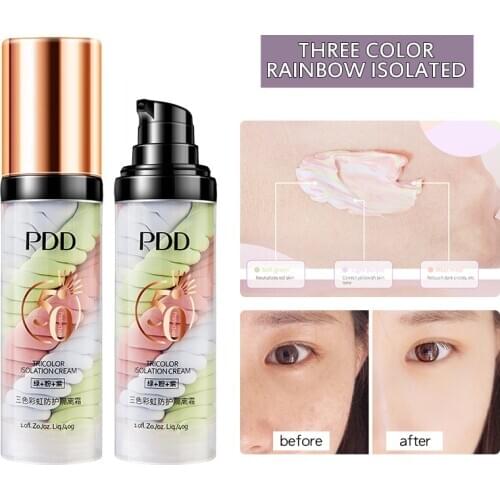 Three-color Bird Feces Isolation Cream Long Lasting Moisturizing Easy To Apply Makeup Primer Concealer Primer Oil Control TSLM1