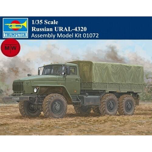 Trumpeter 01072 1/35 Scale Russian URAL-4320 Military Plastic Assembly Model Kits