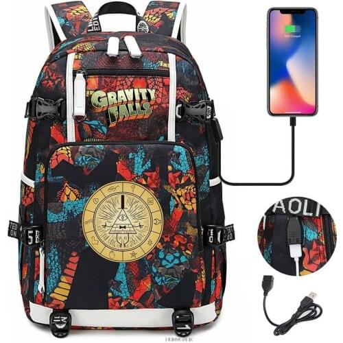 Gravity Falls Backpack Waterproof Teenagers SchoolBag Large Capacity Travel Bagpack Casual Bookbag For Teenages Laptop Mochilas