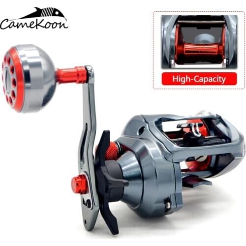 CAMEKOON 9+1/11+1BBs High Speed Baitcasting Reel Dual Brake System 8KG Max Drag Lure Fishing Reel for Saltwater Fishing