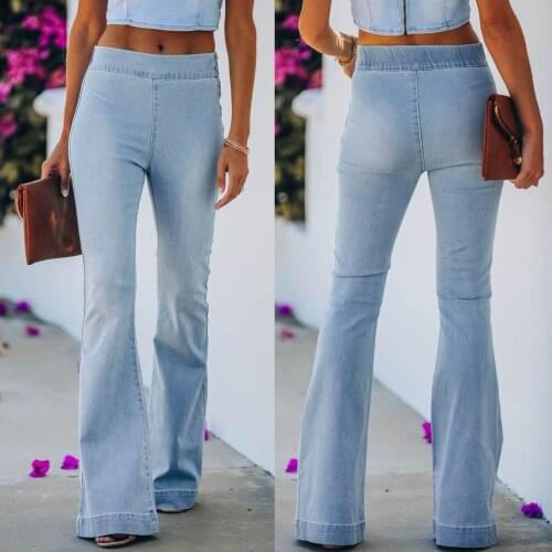 2021 New Women Button Pants High Waist Zipper Elasti Jeans Trousers Slim Denim Pants Elegant Casual Daily Jeans Vaqueros Mujer