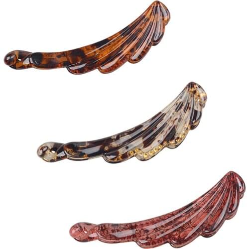 New Feather Shape Non-Slip Feathertail Hair Claw Lady Vintage Ponytail Hair Clips For Women Girls Clamp Elegant Hair Accessories
