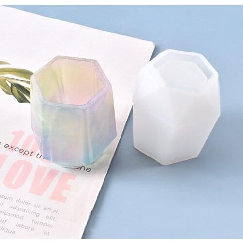 1 PCS Pencil Vase Storage Box Silicone Mold DIY Jewelry Making Tool Moulds UV Epoxy Resin Decorative Craft