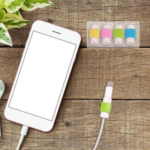 1Pcs USB Cable Protector Saver Earphone Cord Protection Wire Cover Random Color Data Charger line Protective Sleeve Hot