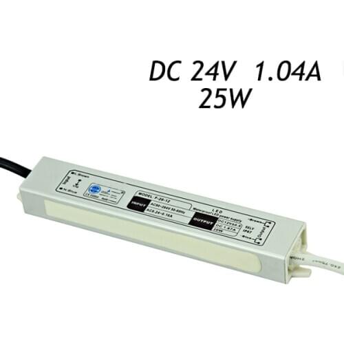 10Pcs 24V 1.04A 25W LED Power Supply Driver for LED Strip AC110~240V To DC24V IP67 Waterproof Transformers
