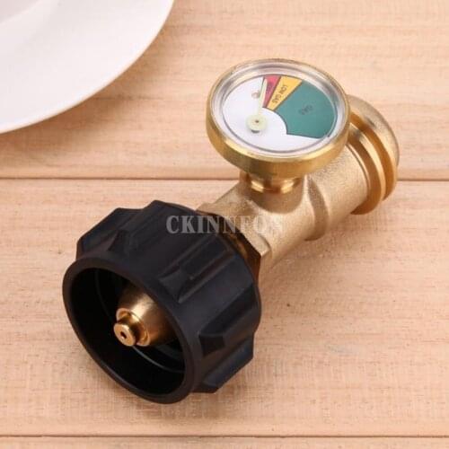 20Pcs/Lot Propane Tank Gauge Gas Grill BBQ With Pressure Meter Indicator Fuel Brass Outdoor Cooking