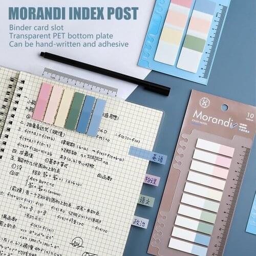 200/60Sheets Transparent Sticky Adhesive Notes Memo Pad Label Note Bookmarks Notepad Sticker Kawaii Stationery School Supplies