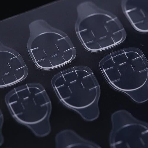 5 Sheets/24pcs Double Sided False Nail Art Adhesive Tape Glue Sticker DIY