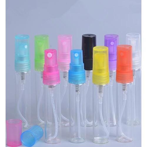 5ml Clear Empty Glass Parfum Spray Bottles Refillable Simple Design Mini Sample Perfume Bottle Atomizer F20172318