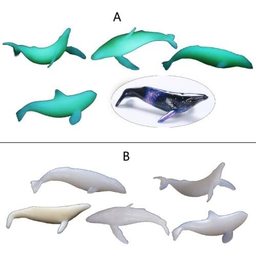 L5YD 5Pcs Mini Whale Modeling Resin Mold Ocean Luminous Whale Fillers DIY Filling Materials Resin Art Jewelry Making Crafts