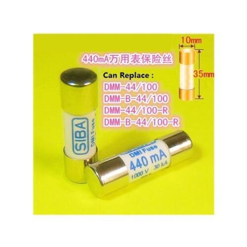 5-15 pcs/Lot 10 x 35mm 440mA 1000V 30kA 5021006 Fast-Acting Ceramics Fuse For Multimeter Brand New