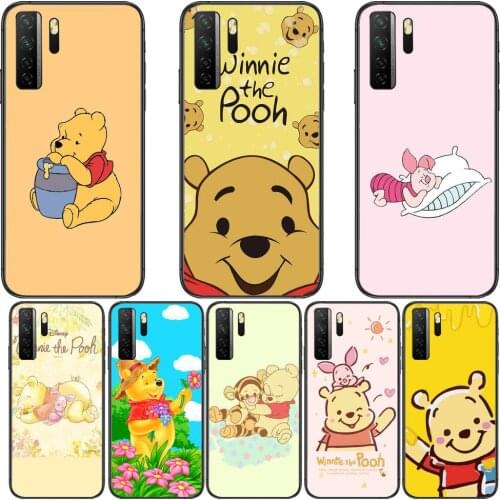 Love Winnie Bear Black Soft Cover The Pooh For Huawei Nova 8 7 6 SE 5T 7i 5i 5Z 5 4 4E 3 3i 3E 2i Pro Phone Case cases