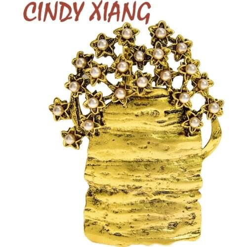 CINDY XIANG New Vintage Palace Style FLower Brooches For Women And Men Classic Big Flower Party Office Brooch Pins Accessories