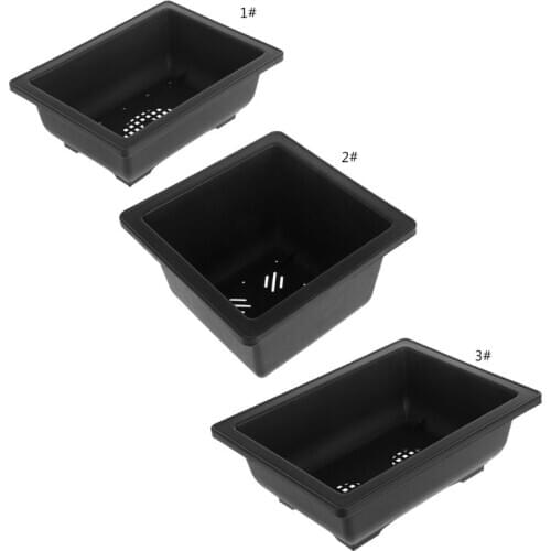 Flower Pot Imitation Plastic Balcony Rectangle Bonsai Bowl Basin Nursery Planter Drop Ship