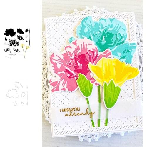 Flower Garden Metal Cutting Dies and Stamps DIY Scrapbooking Card Stencil Paper Cards Handmade Album Stamp Die Sheets New 2021