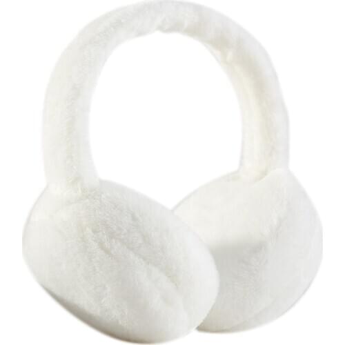 Unisex Winter Warm Faux Furry Earmuffs Headband Solid Color Foldable Ear Warmers