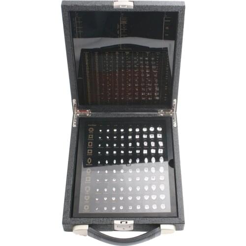 GEMTRUE Professional 10 Colours 90 Stones Grading Comprehensive Diamond Comparison Master stone Set with Deluxe Case